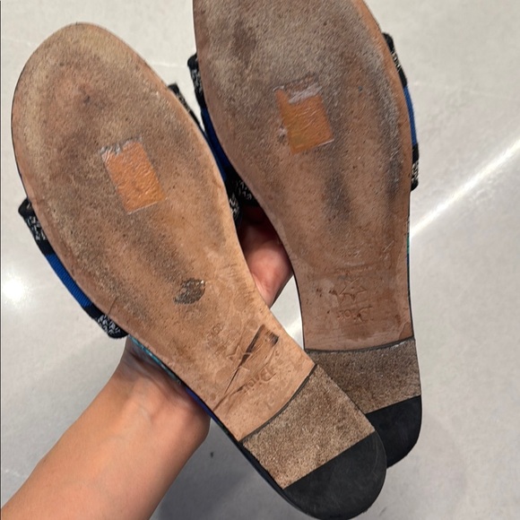 Dior Blue and Black Slide Sandals - Picture 3 of 4